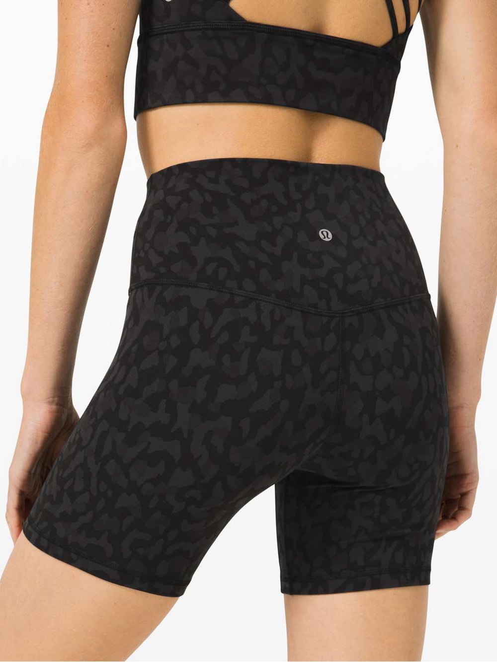 Lululemon Align Short *6" in Formation Camo Deep Coal Multi / Black